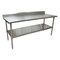 Bk Resources Work Table Stainless Steel Undershelf, Plastic feet 5" Riser 72"x24" SVTR5-7224 - alternate 1